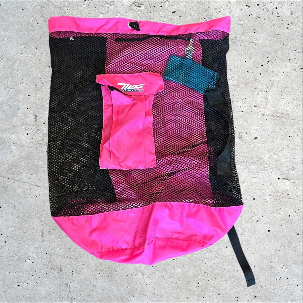 Tilos Hydro Gear Mesh Backpack Large Neon Pink Scuba Snorkel Gear Bag